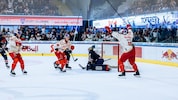 Mario Huber (re.) traf zum zwischenzeitlichen Ausgleich