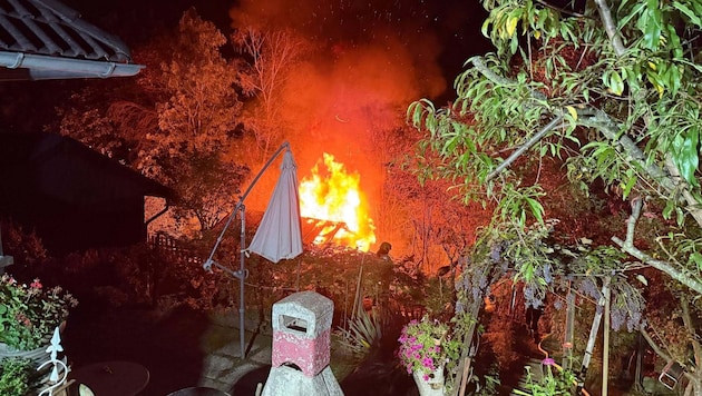 Der Brand drohte, sich auszuweiten.