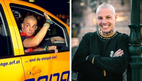 Max Schmiedl beim Finale von „Taxi Orange“ im Jahr 2001. Eine Million Zuschauer sahen damals via ...