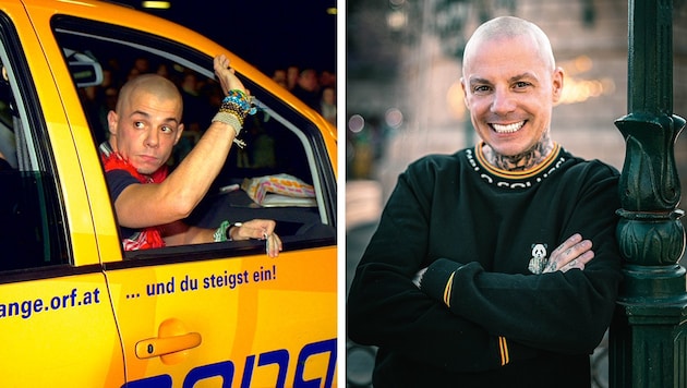 Max Schmiedl beim Finale von „Taxi Orange“ im Jahr 2001. Eine Million Zuschauer sahen damals via ...