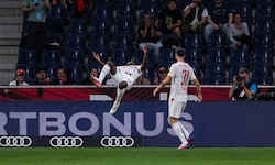 Aboubacar Camara ist auch für einen ausgefallenen Jubel zu haben.