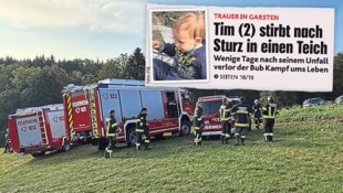 In Haibach/Mkr. musste die Feuerwehr einen erdrückten Buben (8) bergen, in Garsten ertrank Tim. ...