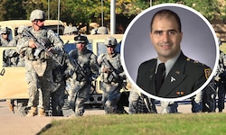 Im kleinen Bild: Der Amokläufer Nidal Malik Hasan