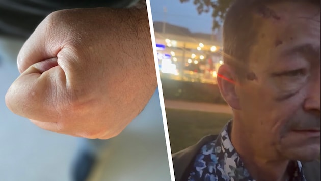Klaus Schneider (Bild rechts) wurde mitten in Bregenz brutal überfallen.