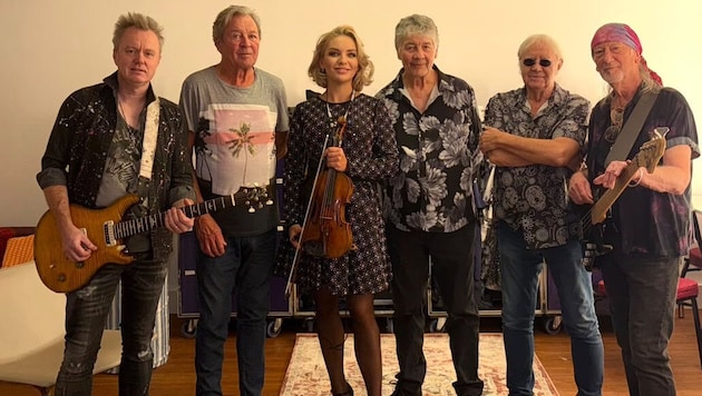 Lidia Baich backstage in Wien beimm Konzert mit den Rock-Ikonen von Deep Purple, auf deren Konto ...