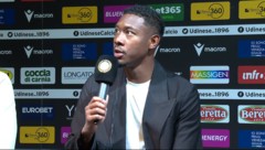 David Alaba wurde am Dienstag als neuer Udinese-Spieler präsentiert.