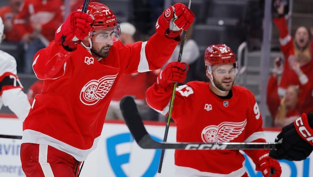 Dylan Larkin (li.) spielte groß auf.