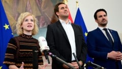 Wissenschaftsministerin Eva-Maria Holzleitner (SPÖ), Digital-Staatssekretär Alexander Pröll ...