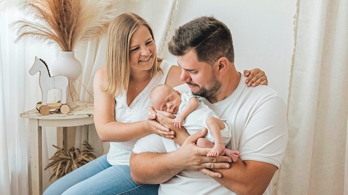 Proud parents Christian and Simone Habersatter