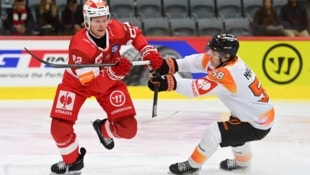 Florian Pessentheiner KAC-Verteidiger Thimo Nickl traf beim Duell gegen Finnlands Vizemeister KooKoo.