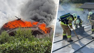 Als die Einsatzkräfte eintrafen, stand das Gebäude bereits in Vollbrand. 