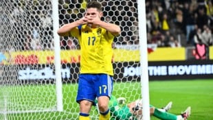 Auch dank der Tore des Arsenal-Stürmers liegt Schweden auf Aufstiegskurs. 