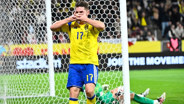 Auch dank der Tore des Arsenal-Stürmers liegt Schweden auf Aufstiegskurs.