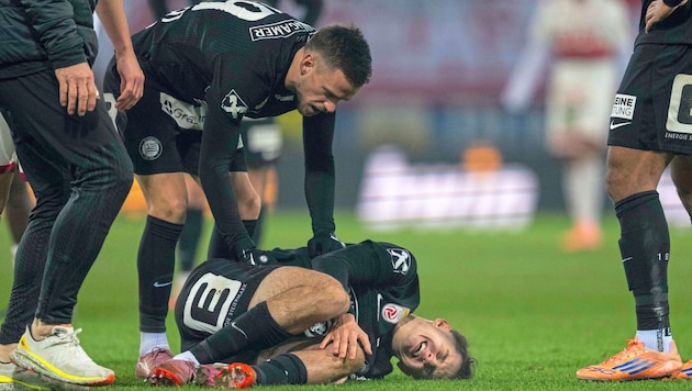 Leon Grgic zog sich im Derby vor einem Jahr einen Kreuzbandriss zu.