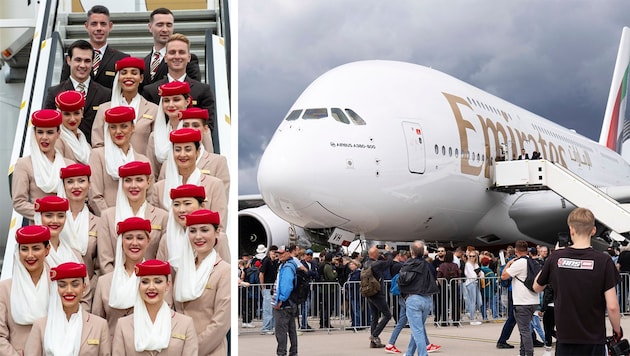 Perfect staging: Nothing is left to chance at Emirates (pictured: the A380).