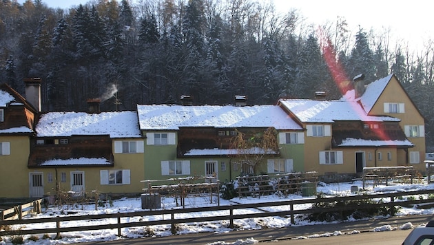 Winterliches Bild der Arbeitersiedlung in Dornbirn.