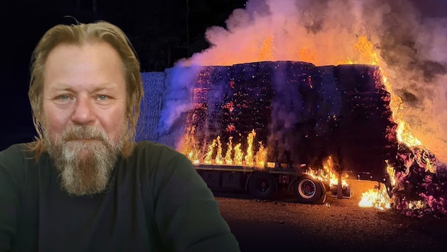 Herbert Pröglhöf zögerte nicht, brachte seinen Flammen-Lkw sicher aus dem Tunnel.