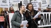 Vertreter der steirischen Kulturszene protestierten in der Grazer Herrengasse.