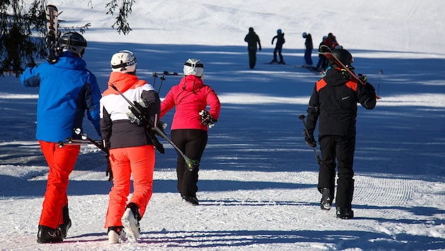 Viele Einheimische lernten bei dem gemeindeeigenen Lift Skifahren.