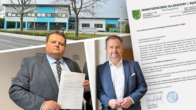 Ein Schreiben von ÖVP-Bürgermeister Bernd Strobl an die Mitarbeiter der Gemeinde Ollersdorf ...