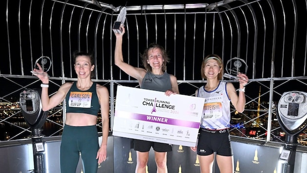 Annemarie Wilhelm gewann den Treppenlauf auf das Empire State Building in New York.