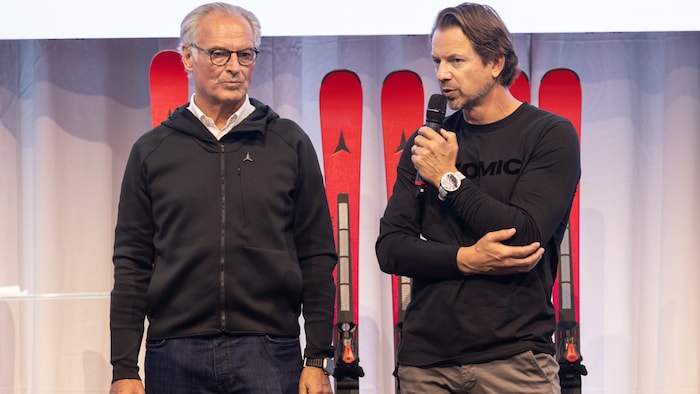 Atomic-CEO Wolfgang Mayrhofer (li.) und Rennchef Christian Hoeflehner
