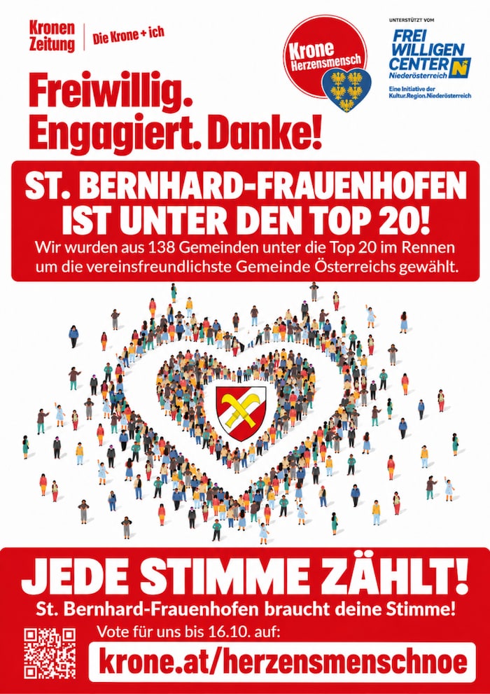 Ein „Herzensflyer“ wirbt in St. Bernhard-Frauenhofen um Stimmen