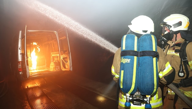 Geprobt werden ein Brandereignis im Tunnel sowie ein schwerer Verkehrsunfall.