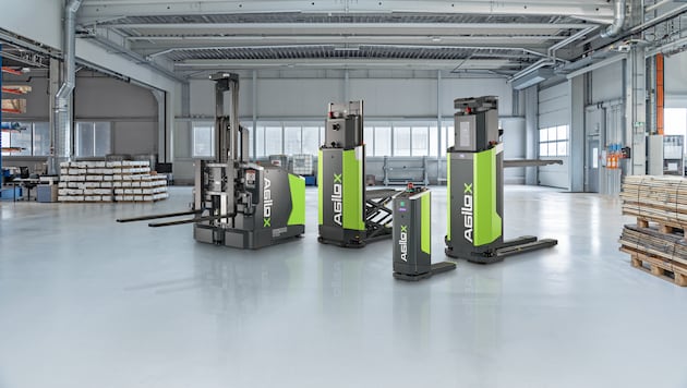 Die Firma Agilox baut autonome mobile Roboter, die Waren selbstständig von A nach B ...