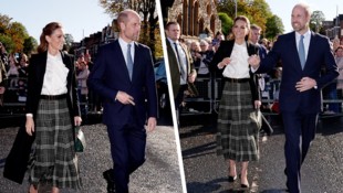Was für ein Auftritt! Bei ihrem Überraschungsbesuch in Belfast zeigte Prinzessin Kate, die ...
