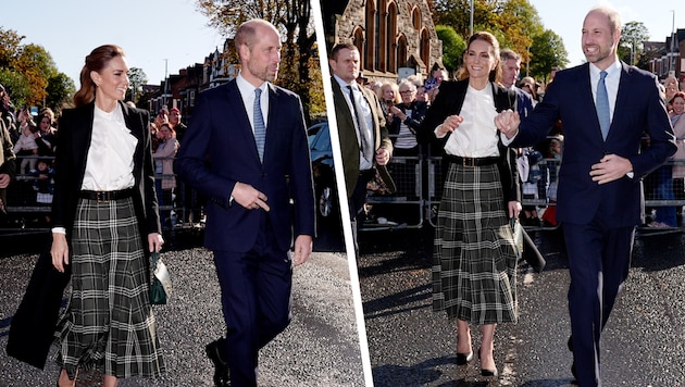 Was für ein Auftritt! Bei ihrem Überraschungsbesuch in Belfast zeigte Prinzessin Kate, die ...
