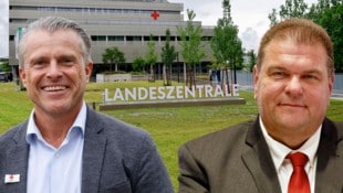 Spitzen des steirischen Roten Kreuzes: Präsident Michael Gruber (re.) und Landesgeschäftsführer ...