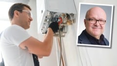 Robert Breitschopf, Innungsmeister der Heizungs-, Lüftungs- und Sanitärtechniker in Wien (kl. ...