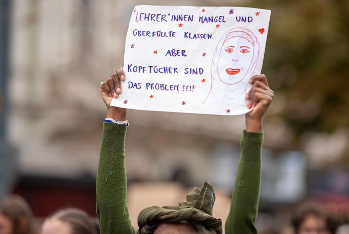 Beim „Schulstreik“ am Freitag ging es nicht nur um das Kopftuchverbot.