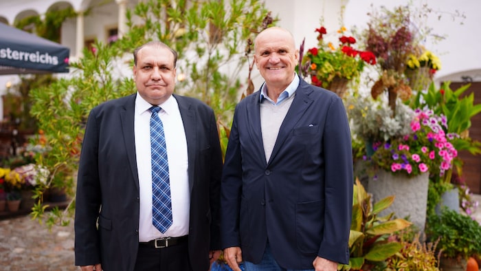 „Krone“-Burgenland- Redaktionsleiter Philipp Wagner mit ORF-Landeschef Werner Herics