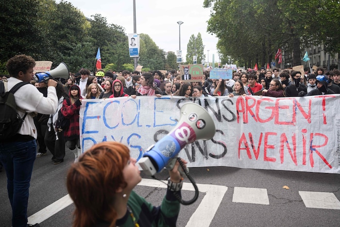 Demonstrationszug am Freitag in der Stadt Nantes