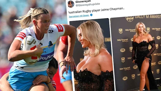 Eigentlich ist Jaime Chapman Rugby-Spielerin – sie macht aber auch in anderer Montur gute Figur.
