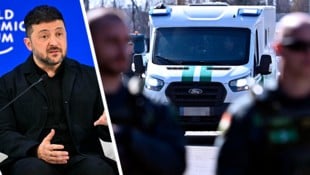 Ein Geheimtransporter für Ukraines Präsident Selenskyi zum Weltwirtschaftsforum nach Davos durch ...