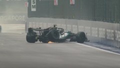 George Russell crashte als Führender im Singapur-Sprint.