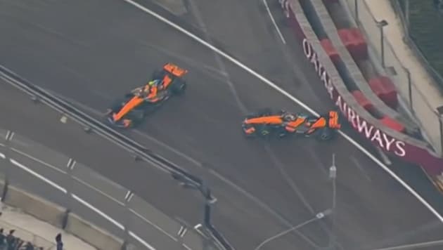 Die McLaren-Piloten Norris und Piastri schossen sich gegenseitig ab.