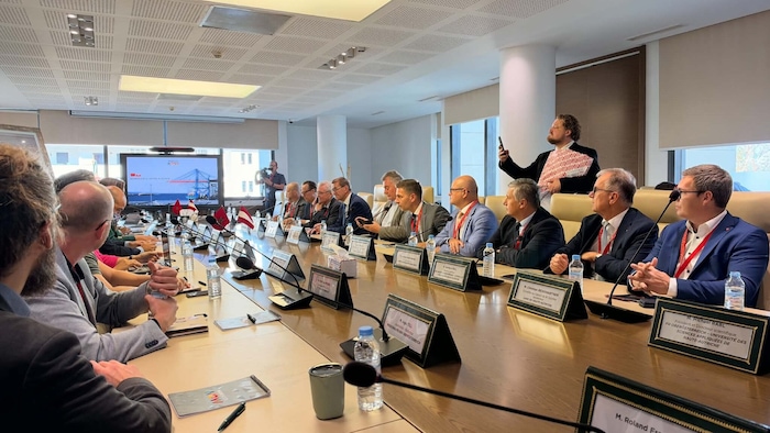 Die Delegation aus Oberösterreich bei einem der Termine in Rabat.