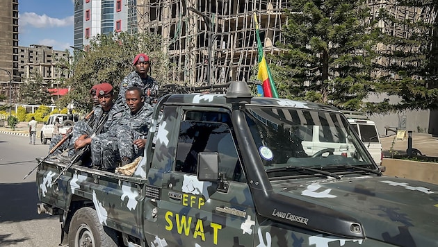 Zwischen Eritrea und Äthiopien (hier äthiopische Truppen in Mekelle) verschärft sich die Krise. ...