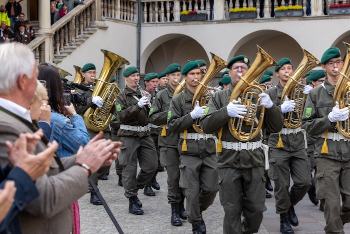 Die Militärmusik Kärnten begleitete die Feier.