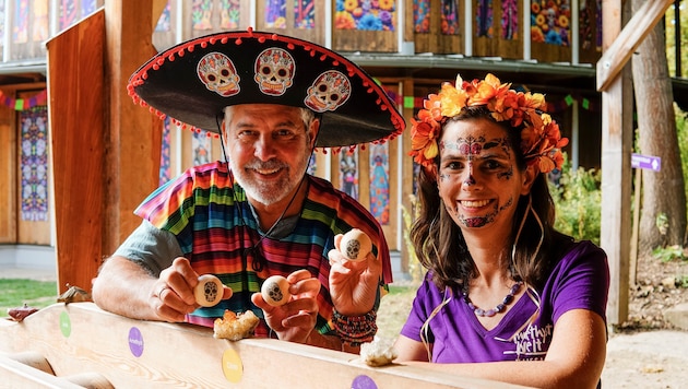 Gerhard Stark und Irene Tutschek bereiten in der Amethyst-Welt in Maissau alles vor.