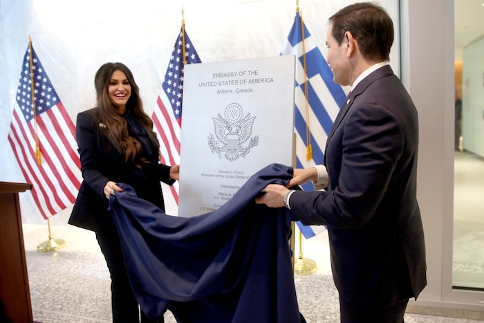 US-Außenminister Marco Rubio lobte Guilfoyle bei einem Termin in Athen. Die Vorwürfe rund um ...