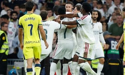 Vinicius Junior musste von seinen Teamkollegen zurückgehalten werden.