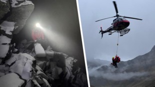 Die Suchaktion wurde aufgrund von Dunkelheit und einsetzendem Schneefall gegen Mitternacht ...