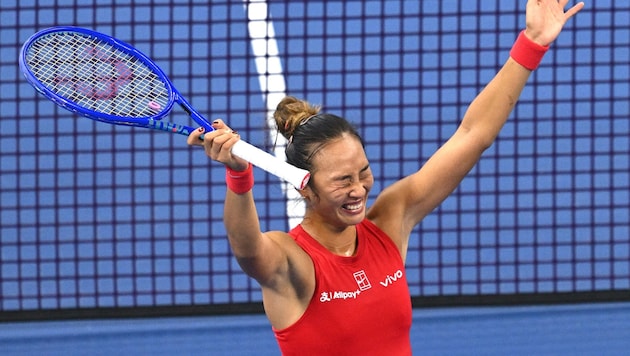 Große Freude bei Zheng Qinwen