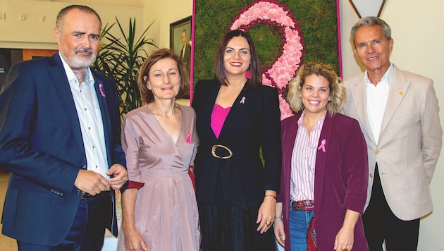 Landeshauptmann Hans Peter Doskozil, Krebshilfe-Burgenland-Geschäftsführerin Andrea Konrath und ...