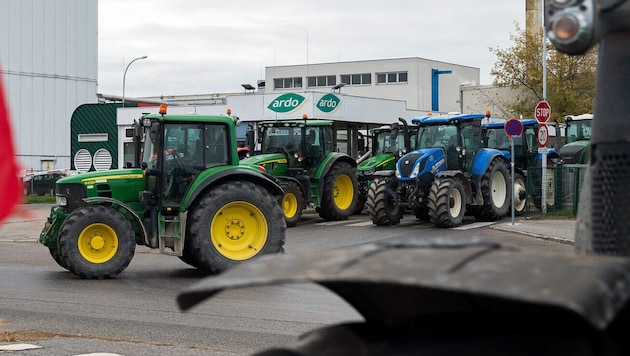 „Bauernaufstand“ gegen die Schließung der Produktion: Sie blockierten am Samstag das Ardo-Werk.